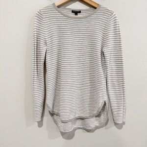 EILEEN FISHER Striped Sweater Organic Linen Cotton Knit Beachy Size Petite Small